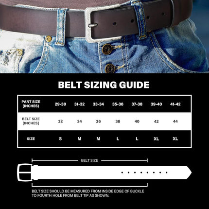 Wrangler Men's Genuine Leather Belt with Removable Buckle, 38mm Casual Belt for Jeans, Gift for Men, Brown, 38 (waist 35-36)