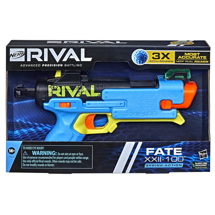 Nerf Rival Fate XXII-100 Blaster, Accurate System, Adjustable Sight, Breech Load, Includes 3 Rival Rounds