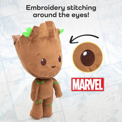 Guardians of The Galaxy Groot Stuffed Pillow Buddy - Super Soft Polyester Microfiber, 14 inch (Official Marvel Product)
