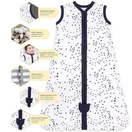 Manta de bebé Burt's Bees Baby con diseño Twinkle Bee, unisex, de algodón orgánico, para recién nacidos, modelo Beekeeper - Ligera 0.5 TOG - (Talla Grande)