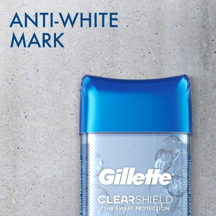 Gillette Antiperspirant & Deodorant for Men, Cool Wave Clear Gel, 3.8 Oz, Pack Of 4