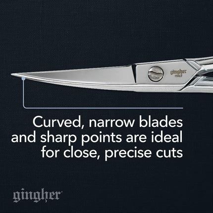 Fiskars Gingher 4' Curved Embroidery Scissors, Silver