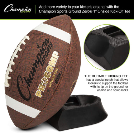 Soporte de patada de salida Champion Sports Ground Zero (negro, 1 pulgada)
