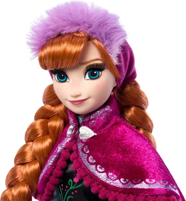 Mattel Frozen Anna & Elsa Doll Set - Disney Princess Collector Fashion Dolls Celebrating Disney 100 Years of Wonder, Inspired by the Movie