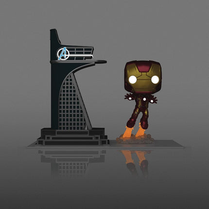 Funko Pop! Town: Avengers: Age of Ultron - Avengers Tower with Iron Man (Glow-in-The-Dark) PX Vinyl Figure