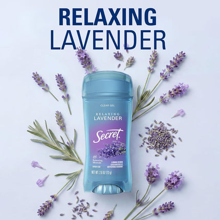Secret Clear Gel Antiperspirant & Deodorant, Lavender, 2.6 Oz