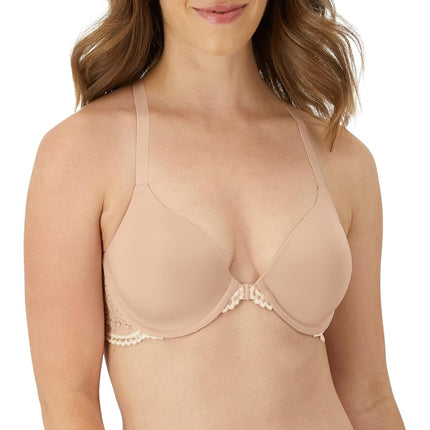 Sujetador de espalda cruzada de cobertura total Maidenform One Fab Fit Everyday para mujer, color Sandshell/Pearl, 36B