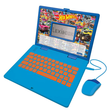 Lexibook Hot Wheels JC598HWi2 Bilingual Educational Toy for Kids with 124 Activities for Learning, Playing Games and Music Blue