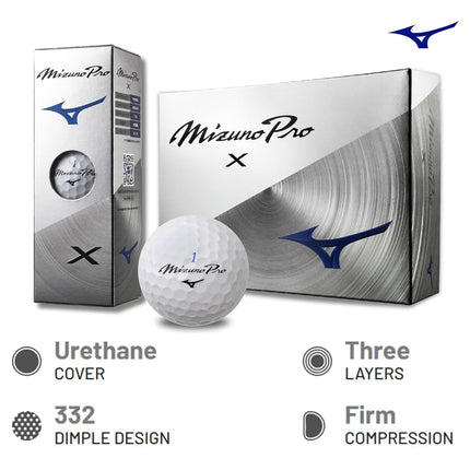 Mizuno PRO X Golf Ball, 3 Pack