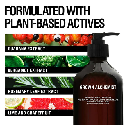 Grown Alchemist Energize Body Cleanser, Chamomile, Bergamot + Rose, 500ml