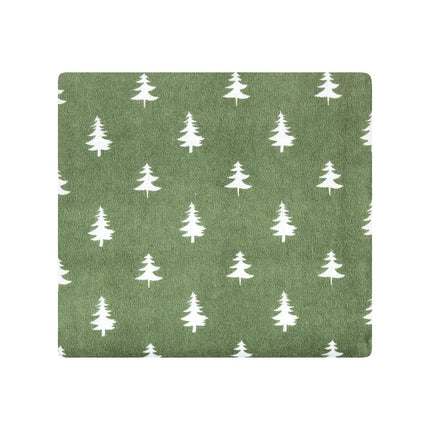 Hudson Baby Unisex Baby Cotton Flannel Receiving Blankets, Woodland Christmas, One Size