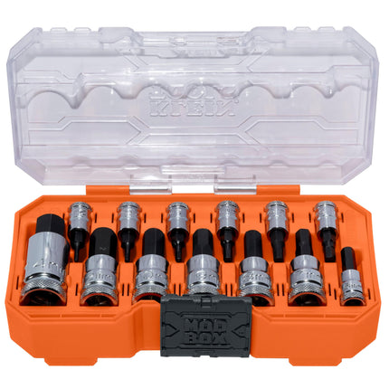 Klein Tools 65213HEXM Knurled Hex Bit Socket Set, 