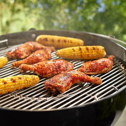 Weber Grill Grates for 57 cm Charcoal Barbecues - Gourmet BBQ System, Robust Steel Grates with GBS Insert for Versatile Accessories – Silver (8835)