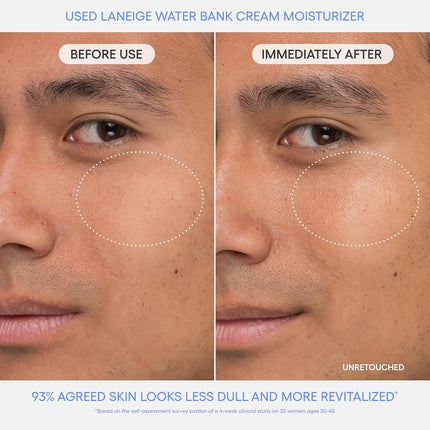 LANEIGE Water Bank Blue Hyaluronic Cream Refill: Hydrating Korean Face Cream with Squalane & Ceramide for Skin Barrier Support, Dermatologist-Tested 50ml