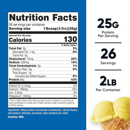 Nutricost Proteína de Suero de Leche en Polvo Sabor Piña Colada (907 g) - Sin Gluten, Sin OGM, a base de Concentrado de Proteína de Suero