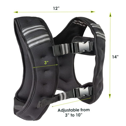 ProsourceFit Exercise Weighted Training Vest - 6lb, Black