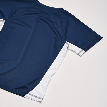 Kanu Surf Big Boys' CB UV Rashguard Swim Tee, Navy, Small (8)
