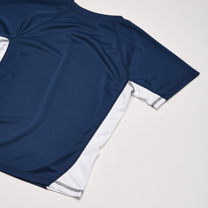 Kanu Surf Boys' Short Sleeve UPF 50+ Rashguard Swim Shirt, Cb Navy, 4T