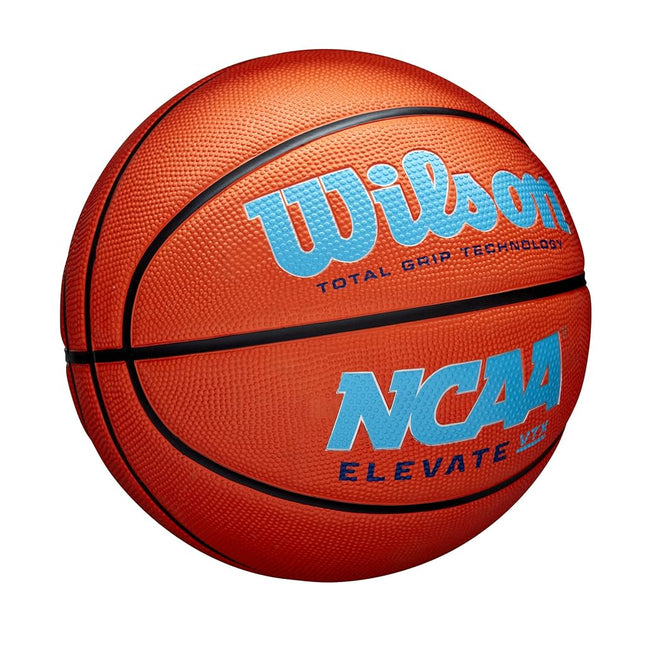 Wilson Basketball, NCAA Elevate VTX, Outdoor and Indoor, Total Grip Technology, Size: 6, Orange/Blue