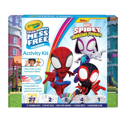 Crayola Color Wonder Spidey and His Amazing Friends Kit, Mess Free Coloring, Spiderman Coloring Pages & Stickers, Spiderman Gift
