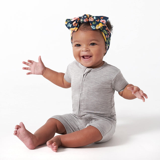 Mameluco de manga corta unisex para bebé de Gerber extrasuave con viscosa de eucalipto, gris glaciar, 18 meses