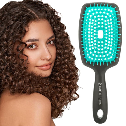 CURLY HAIR SOLUTIONS Cepillo Flexy - Elimina Nudos Mientras Exfolias Tu Cuero Cabelludo y Estimula la Circulación Sanguínea para Rizos Hermosos y Brillantes