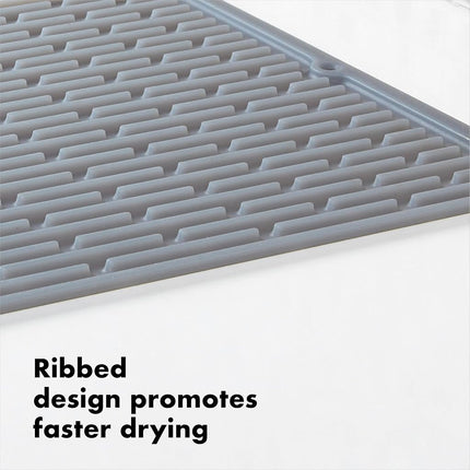 OXO 1410880 Good Grips Drying Mat, Grey, Large Rectangle