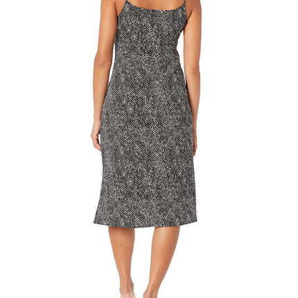 NINE WEST Women's Giselle Slip Dress, Black/Ivory, L, Black/Ivory, Large