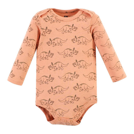 Hudson Baby Lot de 5 grenouillères à manches longues en coton pour bébé unisexe, motifs Dinosaure Aventures, pour nouveau-né, motifs Dinosaure Aventures, pour nouveau-né