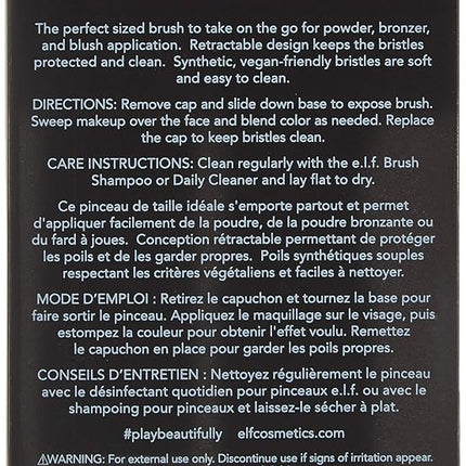 Retractable Kabuki Brush for Precision Application, Synthetic