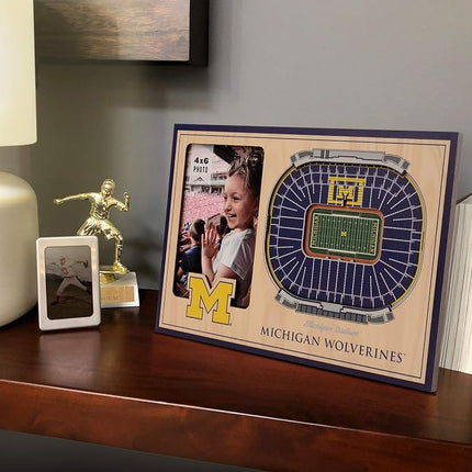 YouTheFan NCAA Michigan Wolverines 3D StadiumView Picture Frame - Michigan Stadium 12" x 8"