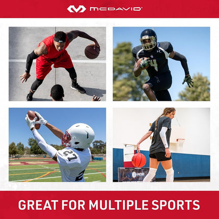 McDavid Compression Arm Sleeve with Padding for men and women | Designed for competitive team contact sports like basketball, rugby or handball