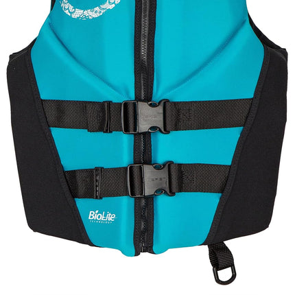O'Brien Women's Traditional Neoprene USCGA Life Jacket, Aqua, X-Small