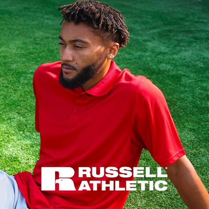 Russell Athletic Men's Dri-Power Performance Golf Polo Shirt, Maroon, S