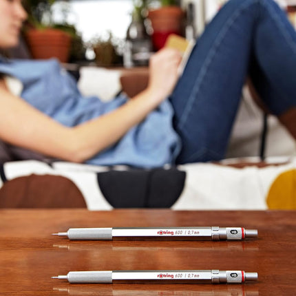 Rotring 1904444 600 Mechanical Pencil, 0.7 mm, Silver Barrel