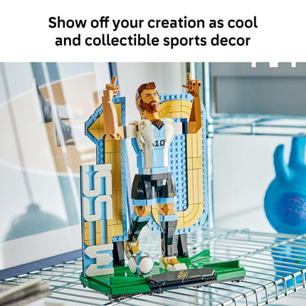 LEGO® Editions Lionel Messi – Football Legend 43015 Building Set for Kids - Collectable Football Decor - Display Set - Sports Treat Idea for Boys and Girls - Messi Fan Merch