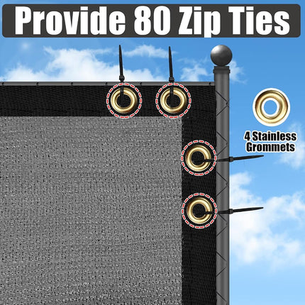 Gray 5FT X 50FT Outdoor Privacy Screen Fence & Mesh Shade Net Cover, Ideal for Garden and Backyard - Enhances Privacy for Fencing & Chain Link, Perfect for Patio Privacy Wall, Slats，Freestanding