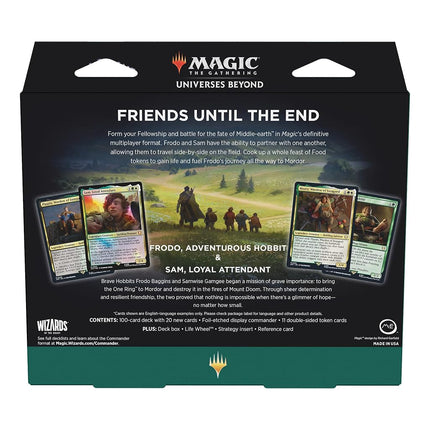 Magic: The Gathering The Lord of the Rings: Tales of Middle-earth Commander Deck - Food & Fellowship (100-Card Deck, 2-Card Collector Booster Sample Pack + Accessories)