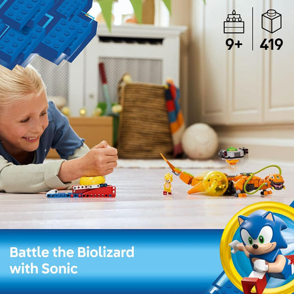 LEGO Sonic the Hedgehog Super Shadow vs. Biolizard Set, Building Toy Includes 3 Video Game Characters and a Chaos Emerald, Gifts for Gamers, Boys and Girls aged 9 Plus 77003