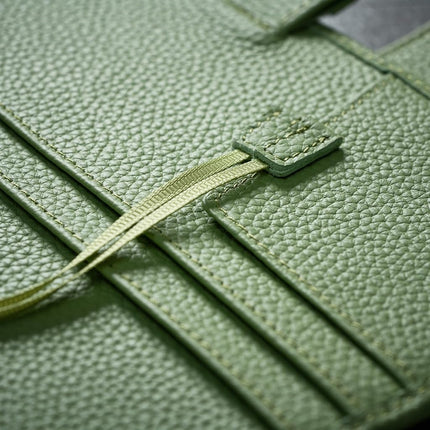 Ox Knight Leather A6 Notebook Cover - Deluxe Planner Cover Fits Hobonichi Techo, Stalogy, Midori MD Planner, and More - with Pen Loop, Card Slots, Back Pocket, and Bookmarks (Green), 5.12Wx6.61L
