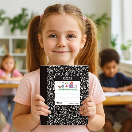 C-Line Composition Notebook, Primary Ruled, Black Marble