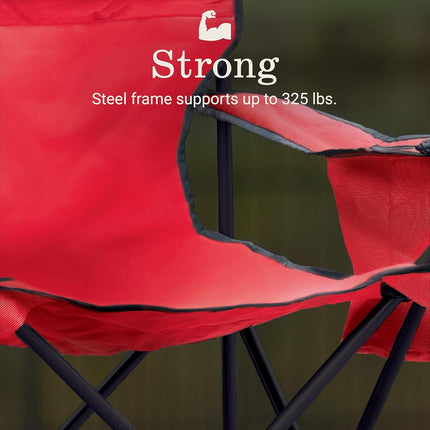 Coleman 2000020264 Silla portátil de camping Cooler Quad, roja