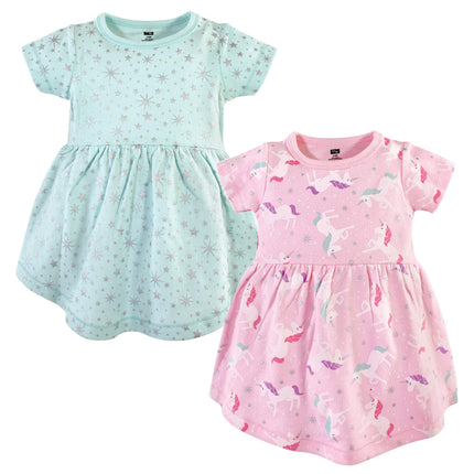 Hudson Baby Baby Cotton Dress, Magical Unicorn 2 P