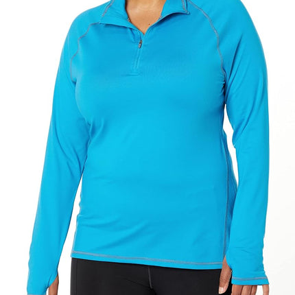Hanes Women's Sport Performance Fleece Quarter Zip Pullover, Underwater Blue, M