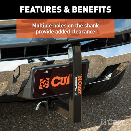 CURT 31006 24-Inch High Trailer Hitch Spare Tire Mount for 2-inch Receiver