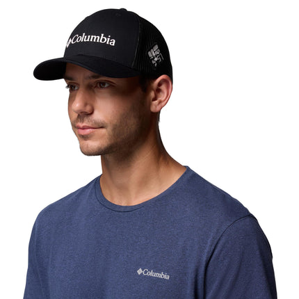 Columbia Unisex Mesh Snap Back, Snap Back Cap, Black, One Size
