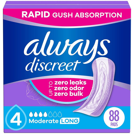 Always Discreet Adult Incontinence Pads for Women,