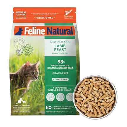 Feline Natural Lamb Freeze-Dried Cat Food, Grain-F