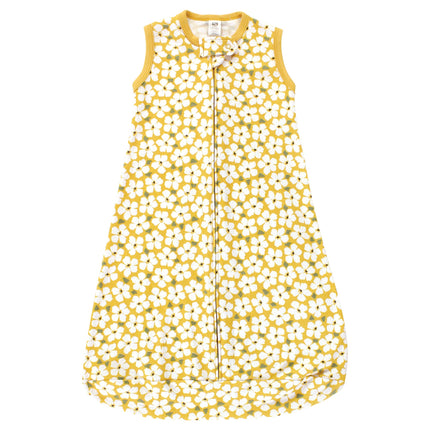Hudson Baby BabyCotton Long-Sleeve Wearable Sleeping Bag, Sack, Blanket, Sage Floral Sleeveless, 3-9 Months