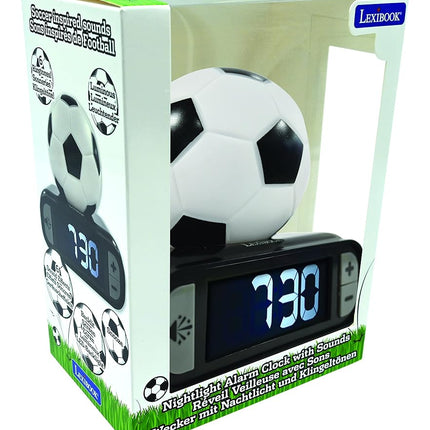 LEXIBOOK, Soccer Ball Nightlight Alarm Clock, RL800FO